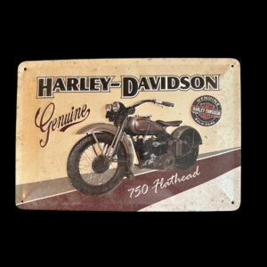 PLAQUE METAL HARLEY DAVIDSON GENUINE EN RELIEF
