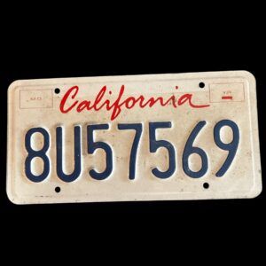 PLAQUE CALIFORNIA 8U57569