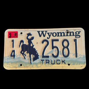 PLAQUE WYOMING TRUCK 14 2581 2001
