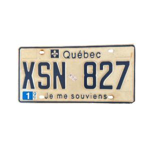 PLAQUE QUEBEC XSN 827