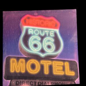 TABLEAU EN TOILE HISTORIC ROUTE 66 MOTEL