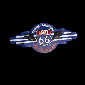 PLAQUE METAL ILLINOIS CALIFORNIA ROUTE 66