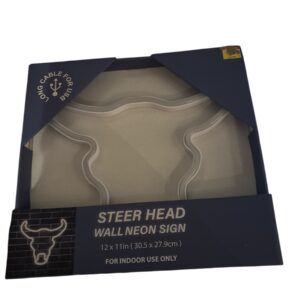 ENSEIGNE NEON MURALE TETE DE TAUREAU