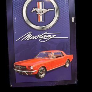 PLAQUE METAL MUSTANG