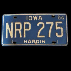 PLAQUE VOITURE IOWA NRP 275