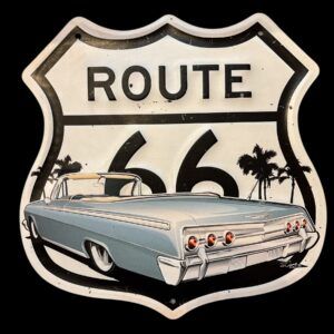 PLAQUE METAL ROUTE 66