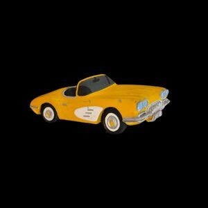 MAGNET VOITURE CORVETTE JAUNE