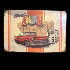 PLAQUE METAL KICKS ROUTE 66