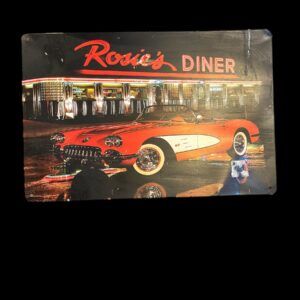 PLAQUE METAL ROSIE'S DINER