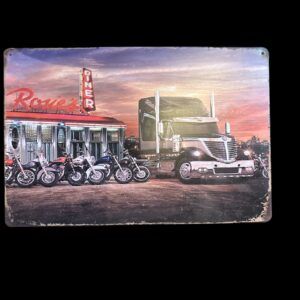 PLAQUE METAL ROSIE'S DINER CAMION