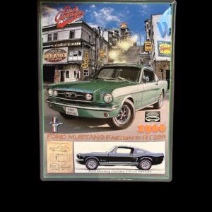 PLAQUE METAL FORD MUSTANG FASTBACK GT 289 1966