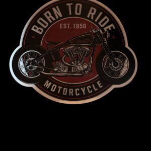 PLAQUE METAL BORN TO RIDE