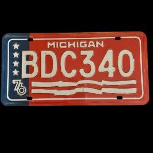 PLAQUE VOITURE MICHIGAN BDC340