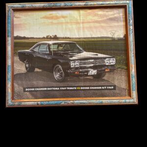 TABLEAU AVEC CADRE DODGE CHARGER DAYTONA 1969