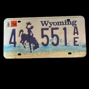 PLAQUE VOITURE WYOMING 4551 AE