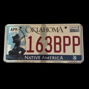 PLAQUE VOITURE OKLAHOMA 163BPP