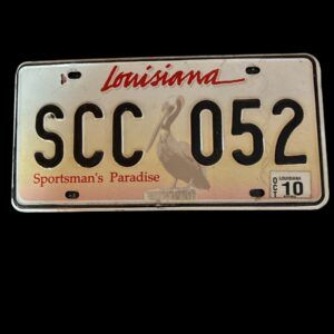 PLAQUE VOITURE LOUISIANA SCC 052