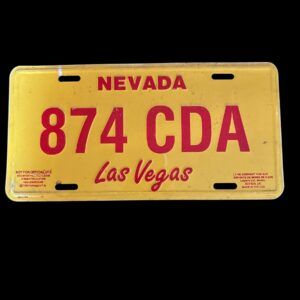 PLAQUE VOITURE NEVADA 874 CDA