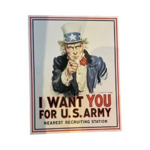 PLAQUE  ONCLE SAM "I WANT YOU FOR US ARMY"