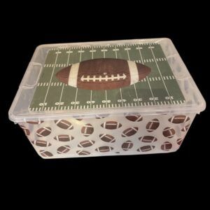 BOITE EN PLASTIQUE DECO BALLON FOOTBALL AMERICAIN