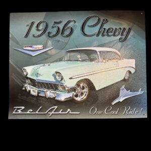 PLAQUE METAL CHEVY 1956