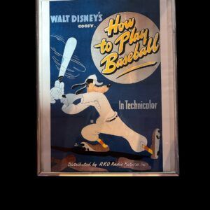 TABLEAU DISNEY - DINGO JOUANT AU BASEBALL