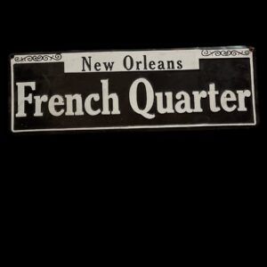PLAQUE DECORATION METAL NEW ORLEANS - FRENCH QUARTER