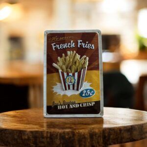 PLAQUE METAL FRENCH FRIES