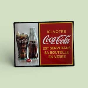 PLAQUE METAL COCA COLA RELIEF