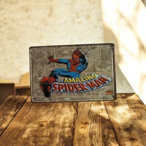 PLAQUE METAL SPIDERMAN - THE AMAZING