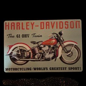 PLAQUE HARLEY DAVIDSON - THE 61 OHV TWIN