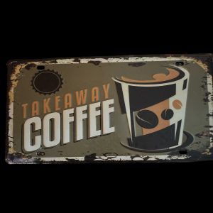 PLAQUE IMMATRICULATION COFFEE