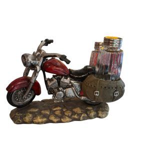 SALIERE POIVRIERE MOTO CHOPPER ROUGE