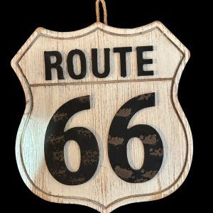 PANNEAU EN BOIS ROUTE 66