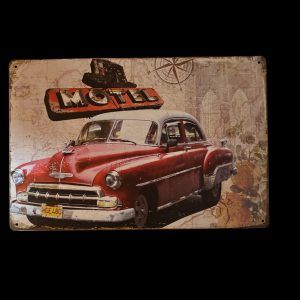 PLAQUE MOTEL VOITURE ROUGE