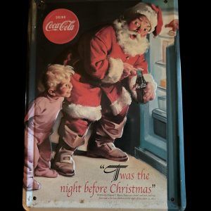 PLAQUE COCA COLA CHRISTMAS