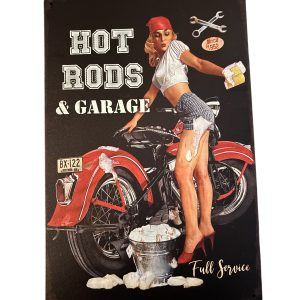 PLAQUE HOT RODS GARAGE - PIN UP