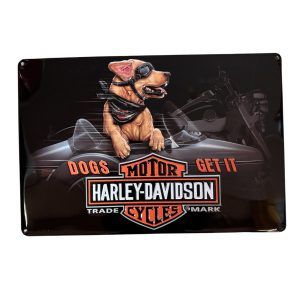 PLAQUE HARLEY DAVIDSON - DOGS GET IT
