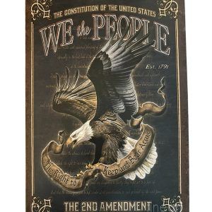 PLAQUE AIGLE - THE CONSTITUTION OF THE UNITED STATES - WE THE PEOPLE