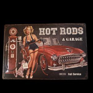 PLAQUE HOT RODS GARAGE
