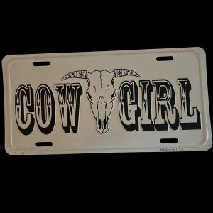 PLAQUE IMMATRICULATION COW GIRL