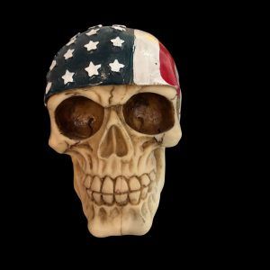 TETE DE MORT DRAPEAU AMERICAIN