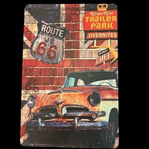 PLAQUE ROUTE US 66 - TRAILER PARK