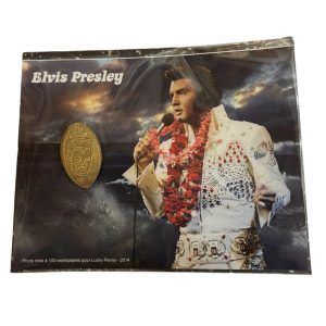 CARTE ET PIECE SOUVENIR ELVIS PRESLEY