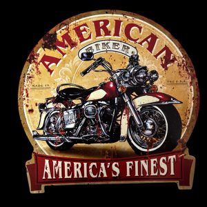 PLAQUE AMERICAN BIKER