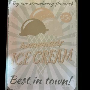 PLAQUE HOMENADE ICE CREAM