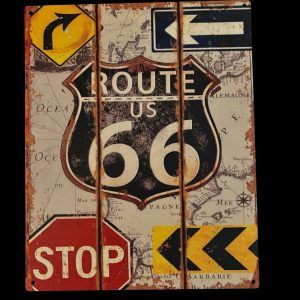 PLAQUE ROUTE US 66 STOP