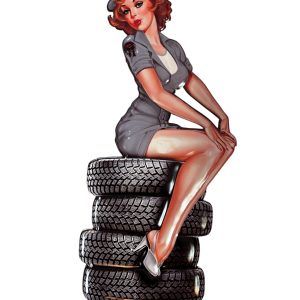 GRANDE PLAQUE PIN UP PNEUS