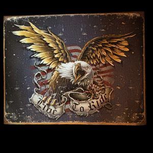 PLAQUE AIGLE - LIVE TO RIDE