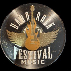 PLAQUE RONDE HARD ROCK FESTIVAL MUSIC